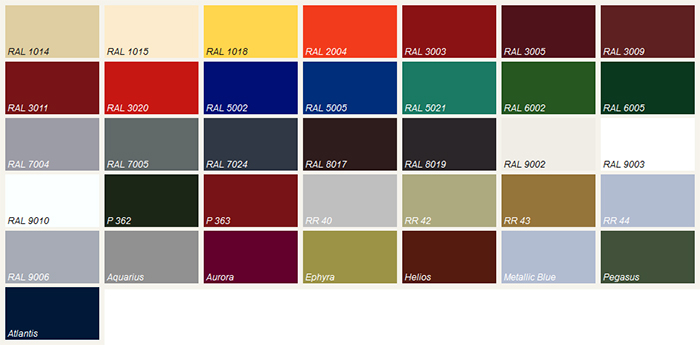 Цветовая гамма Colorcoat Prisma